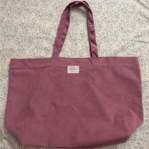 Sezane rose pink velvet tote bag brand new
